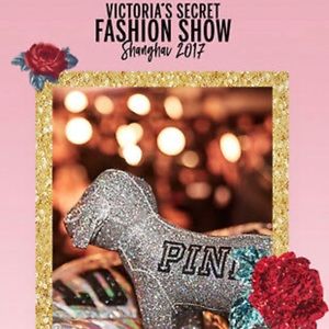 Victoria's Secret PINK Display Stuffed Dog Iridescent Glitter Large